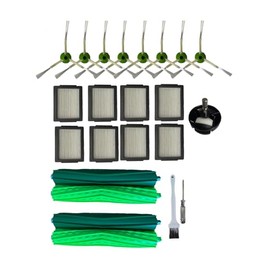 Piezas de repuesto para aspiradora iRobot Roomba i3 i3 i4 i4 i6 i6i7 i7 i8 i8 E5 E6 E7 y J7 J7, 2 juegos de cepillos de rodillo, 8 filtros HEPA, 8... 
