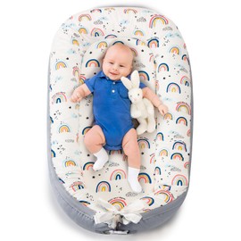 Baby Lounger- Baby Nest for 0-24 Months, Ultra Soft Organic Cotton Breathable & Portable Baby Lounger, Baby Lounger Pillow for Newborn