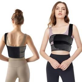 BOUFEIDA Rippenbandage, Verstellbar Atmungsaktiv Rippengurt, Rippenbandage Damen und Herren für gebrochene Verletzungen, gebrochene Rippen, Brüche Luxationen, Rippenschutz (S)