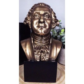 Ebros Gift First President of United States George Washington Bust Figurine On Pedestal Founding Father Historical Revolution Leader Military Commander in Chief Patriot Political Memorabilia