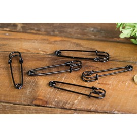 redchocol8® 5 x Large Black Metal Kilt Pin Scarf Brooch Safety Knitting Stitch Holder Pins
