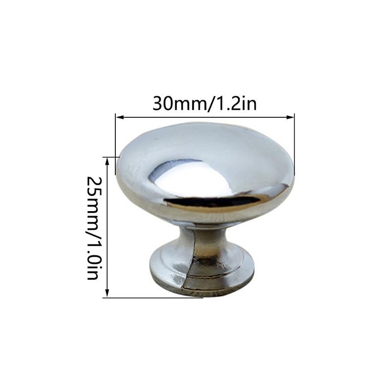 tooloflife 4 Pack Cabinet Knobs, Silver Round Cabinet Door Pull