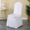 Qubjus 6 Pack Stretch Spandex Dining Chair Covers with Skirt
