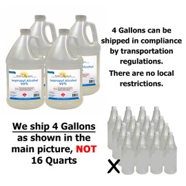 Isopropyl Alcohol Grade 99% Anhydrous - 4 Gallon