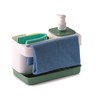 Snips, Soap Dispenser with Sponge and Glove Holder, White Green,