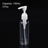 PATIKIL 150mL Airless Pump Bottle, 3 Pack Portable Refillable Dispensing
