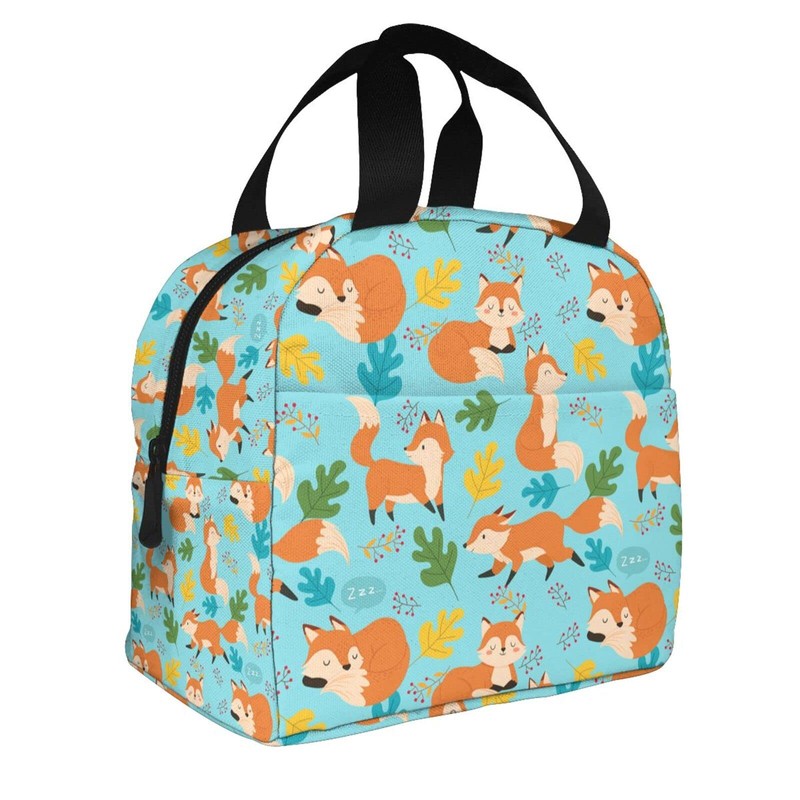 Majoug Fox - Bolsa de almuerzo portátil para mujer, impermeable,