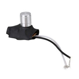 BQLZR 2 Wire Silver Round Rotating Knob Desk Lamp Dimmer Switch Ideal Light Parts Replacement Pack of 2