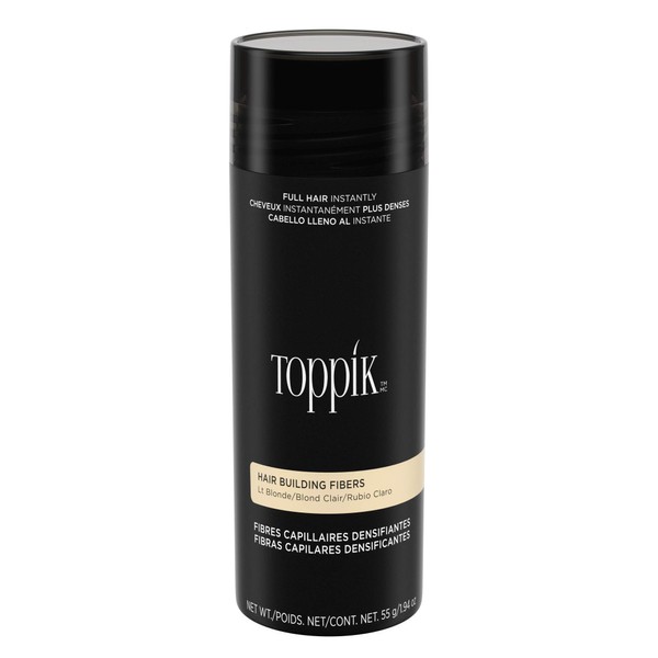 Toppik hair fibres for extra fullness, volume. Light Blonde