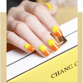 Allenbelle UV Nail Polish Thermal Set 4 Colours with Gift Box, Gel Nail Polish Colour Changing Shellac Set, UV Gel Nail Art, Soak Off UV Thermal Nail Polish