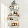 Orimade Aluminum Hanging Shower Caddy Over Head, Adjustable Bathroom Shelf