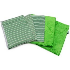 awiwa Pre-cleaning cloths and universal kitchen towels made of bamboo and microfibre (25 x 20 cm and 48 x 26 cm)