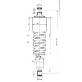 Shock Absorber Progressive Adjustable Black for Harley Honda Suzuki Lowering