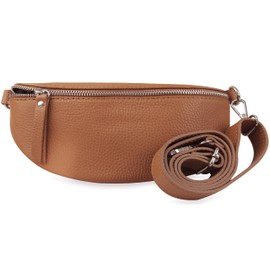 Frentree® Women's Genuine Leather Shoulder Bag, Made in Italy, Crossbody Bag, Shoulder Bag