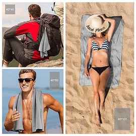 Yostyle Toallas Microfibra 3Pack, Toallas de Baño Microfibra, Toalla Natacion Secado Rápido Ligera y Suave con Bolsa Portátil, Toalla Deportiva para  