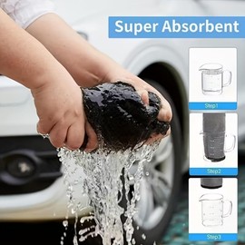 1200GSM Microfiber Car Drying Towel, Double-Twist Loop, Ultra-Absorbent, Quick-Dry, Lint- & Streak-Free, Scratch-Safe, for Car Wash & Detailing (1 Pack) (Dark Grey, 16" x 16")