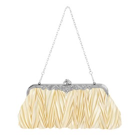 Aisi Women Vintage Clutch Bag Elegance Pleated Handbag Evening Clutches For Wedding And Party
