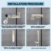 Backnets Solid Brass Handheld Shower Head Arc Design High Pressure