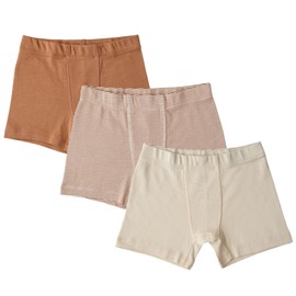 ORGANICKID Boys 100% Organic 100% Cotton Underwear GOTS Certified Kids Toddler Boxer Briefs Pack of 3