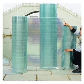 bujnie Clear Daylighting Panels Glassfiber Solid Sheet 0.8mm Waterproof Clear Greenhouse Roof Panels for Carports, Huts, Customizable (0.8x1m/2.62x3.28ft)