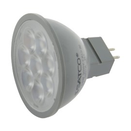 Satco Dimmable S11342; 6 Watt; MR16 LED; 4000K CCT; GU5.3 Base; 40 Deg. Beam Angle; 24 Volt for Downlight Fixtures Accent Lighting and Pendant Lighting (12 LED Light Bulbs)