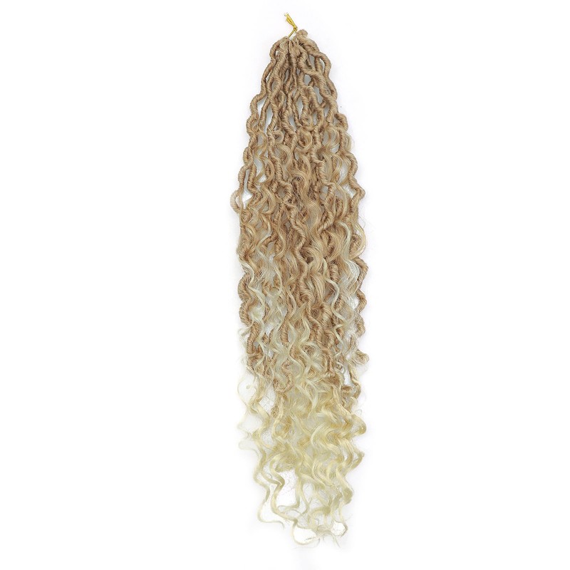 Goddess Locs Crochet Hair 22Inch 8Pack Faux Locs(27/613, 22inch(Pack of