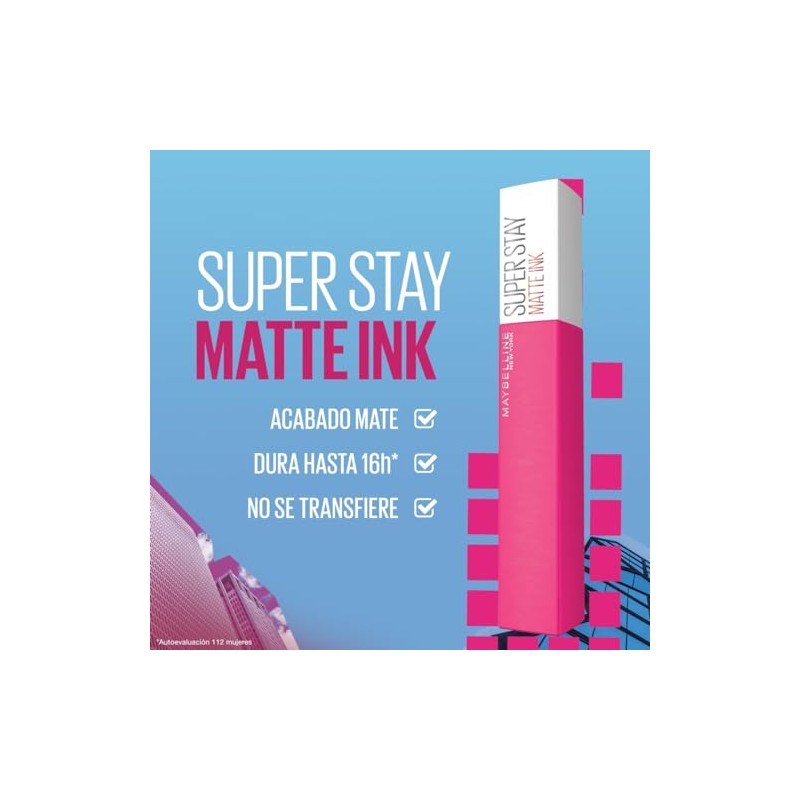 Maybelline Superstay Matte Ink, Labial Líquido Mate de Larga Duración,