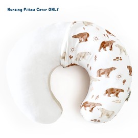 GRSSDER Nursing Pillow Cover Stretchy Minky Removable Nursing Covers for Breastfeeding Pillows, Ultra Soft Comfortable Slipcover for Boy and Girls, Sunny Bear