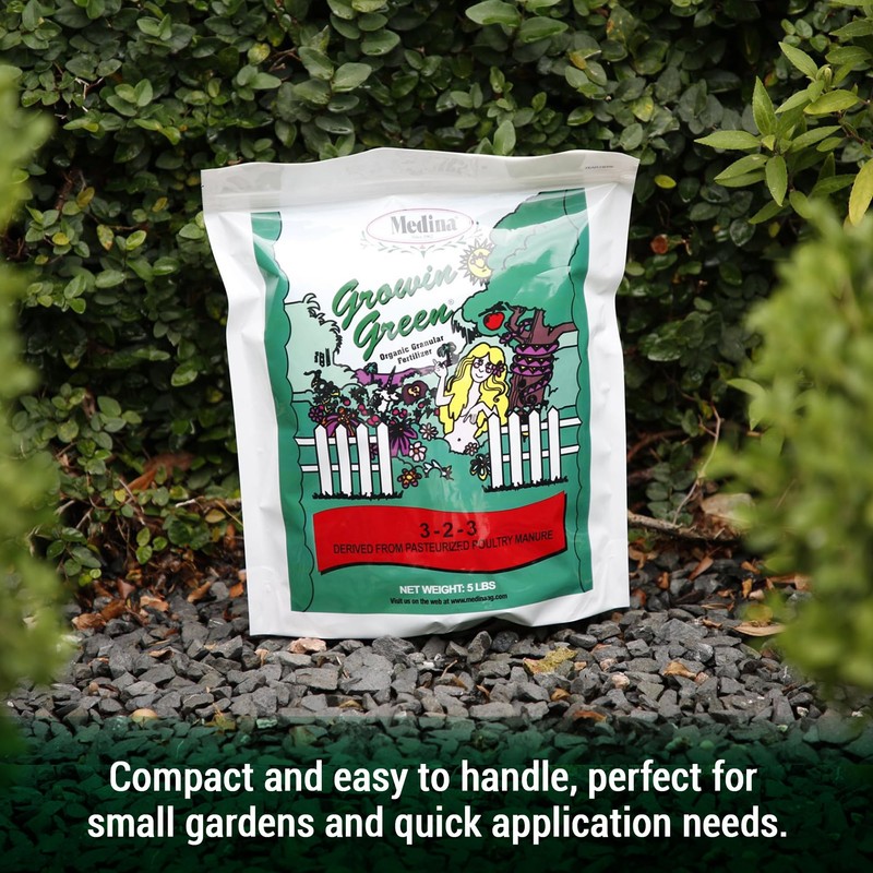 Medina Growin Green Organic Granular Fertilizer - 5 lb Bag