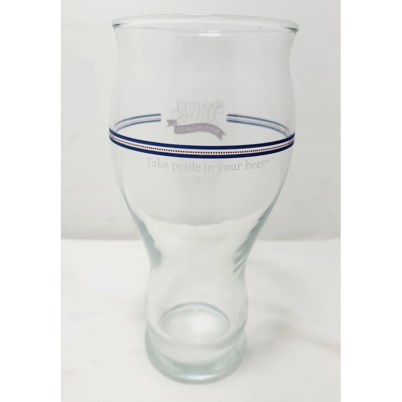 Samuel Adams Boston Lager Pint Glass Clear With Logo -Size