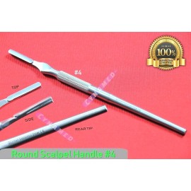 CYNAMED 1EA NEW SCALPEL HANDLE ROUND PATTERN #4 SUITABLE FOR DERMAPLANING GERMAN STEEL