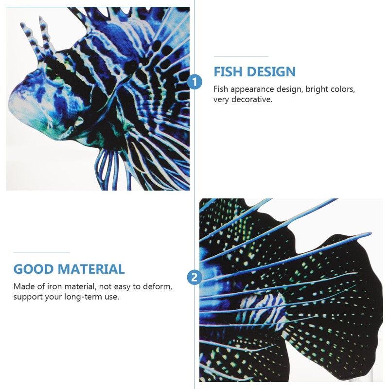 TOPPERFUN Iron ​​animal Wall Hanging, 10.22x7.86in Tropical Decoration, Summer Marine