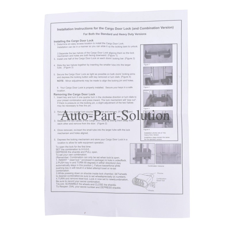 OE QUALITY Heavy Duty Cargo Lock Cargo Container Lock 9-3/4"