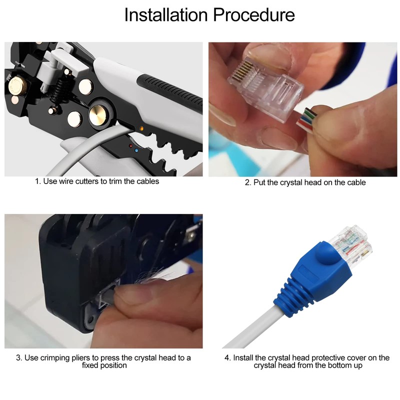 YIOVVOM Soft Plastic Ethernet RJ45 Cable Connector Boots Cover Strain