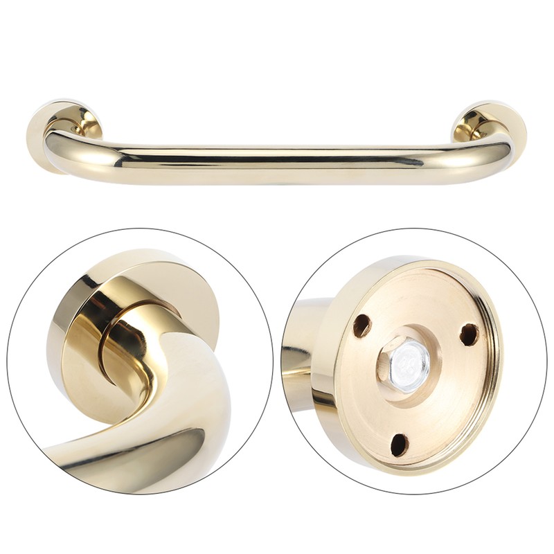 Bathroom Accessory Gold Copper Bathtub Hand Bar Anti-Skid Handle for
