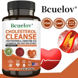 Bcuelov Cholesterol cleansing capsules, blood circulation, support cardiovascular health