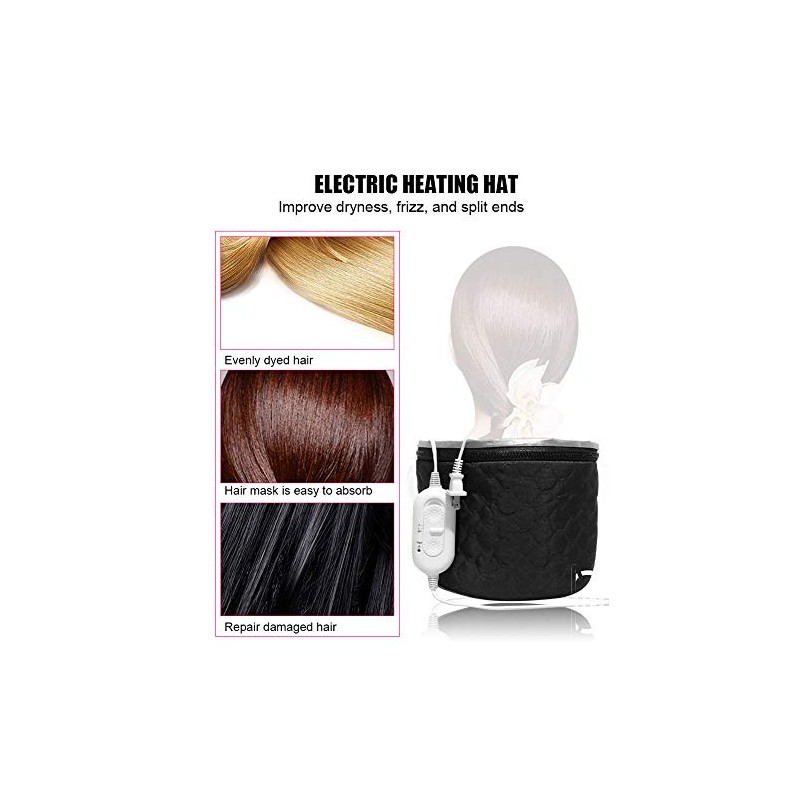 Brrnoo Gorro de Vaporizador de Pelo Térmico Eléctrico, Gorro de