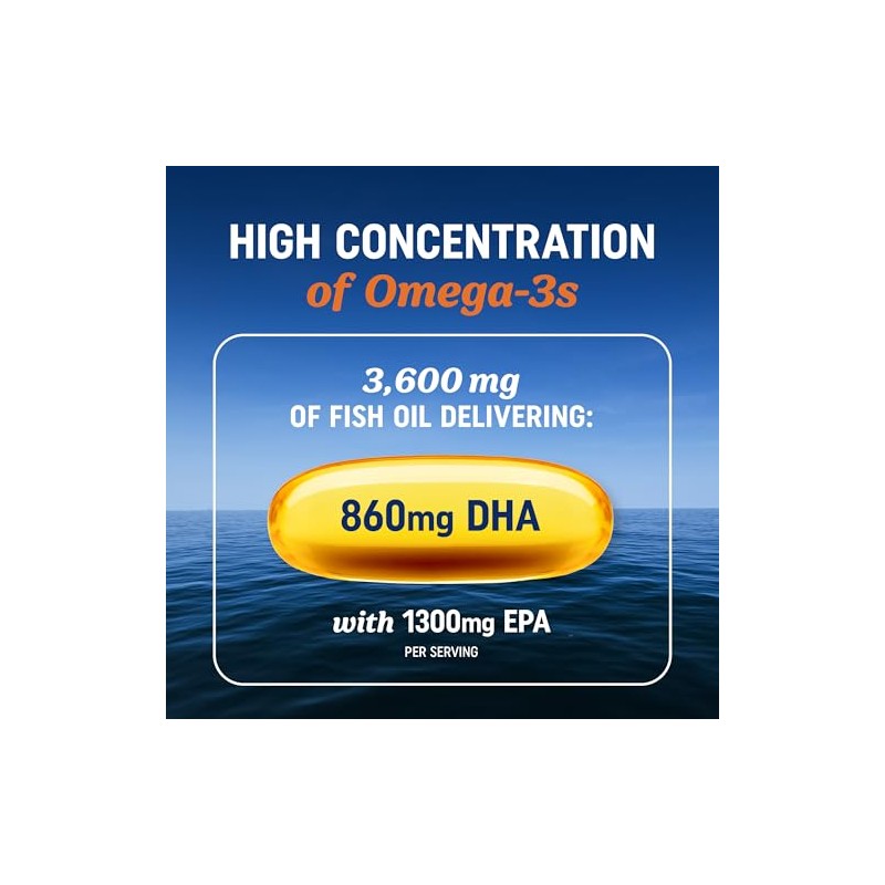 Triple Strength DHA Omega 3 Fish Oil 3600 mg |
