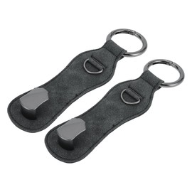 Partuto 2 Pcs Universal Car Seat Headrest Hook for Most Car, SUV, Truck Car Seat Back Organizer Hooks Sturdy Faux Leather Metal Deep Gray 7.6"x1.97"