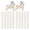100pcs Shaped Paper Clips Deer Shape Metal Portable Office Clips