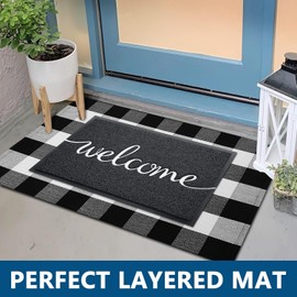 EARTHALL Funny Welcome Mats, Front Door Mat for Outside Entry, Doormat Outdoor/Indoor Entrance, Rugs Entryway Indoor, Outdoor Home Porch Decor 30"x17.5"