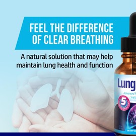 Lung Clear Pro Drops: Natural Respiratory Blend with Mullein, Cordyceps, and Ginger - Deep Breathing, Eases Mucus, and Supports Asthma - 2ml Twice/Day - 90-Day Supply - 60ml/2flOz per Bottle - 3 Pack