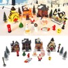 Lighted Christmas Village Sets with Figures Resin 80mah Exquisite Christmas