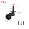 MY MIRONEY 4PCS Stem Caster Wheel Hardware Zinc Alloy Swivel