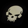 3D Rubber Patch Skull Badge Glow in the Dark Glow
