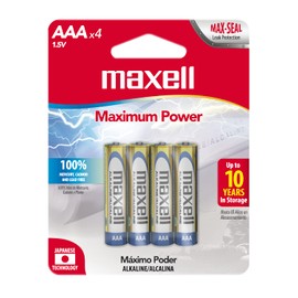 MAXELL 723865 Ready-to-go Long Lasting and Reliable Alkaline AAA Battery ,4 Count (Pack of 1)