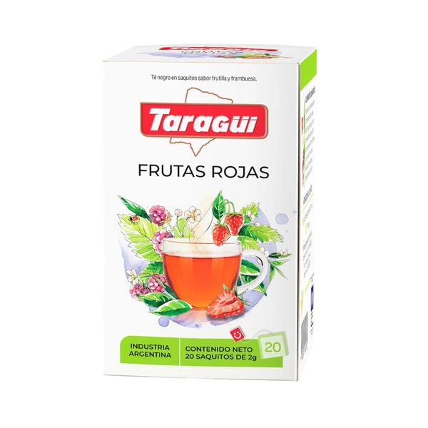 Taragüi Red Berries Tea Té de Frutas Rojas - Ready to Brew (box of 20 bags)