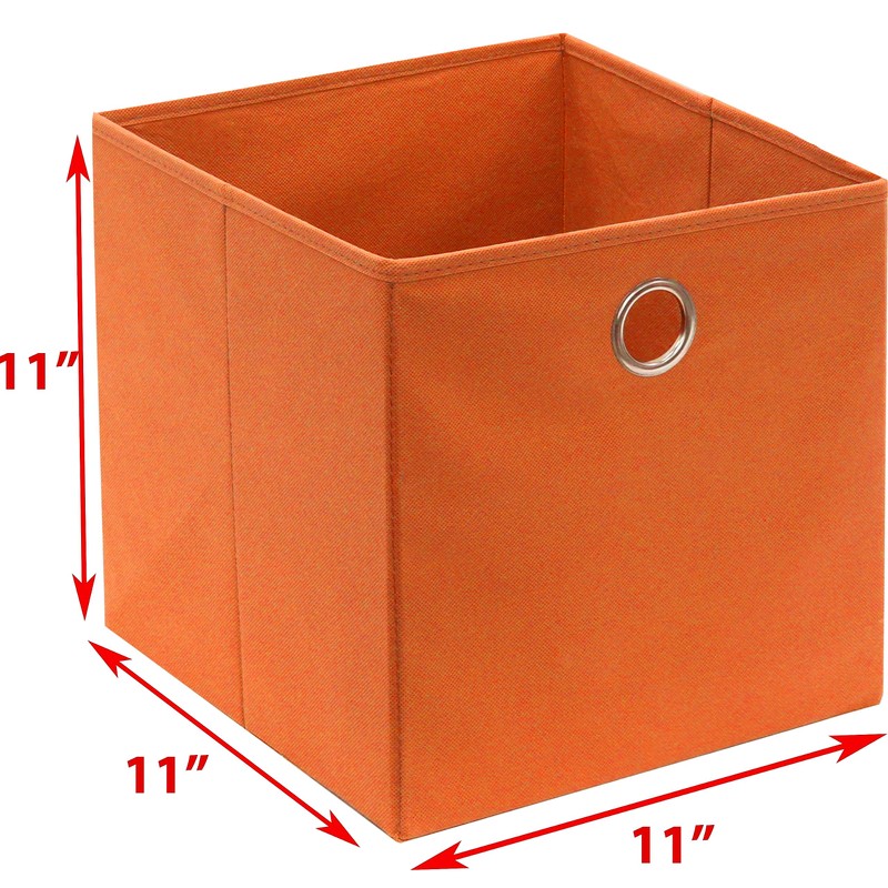 Simple Houseware 6 Pack Foldable Cube Storage Bin with Handle,,