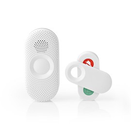 Wireless Doorbell Set - Mains Power Supply - 220-240 V AC 50 Hz - 1x CR2032 - Volume: 80 dB - Signal Range: 300 m - IP44 - Adjustable Volume - 36 Melodies - 1 Receiver