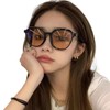 88flix Korean Unisex Women's Sunglasses Stylish Oversize Large, Black